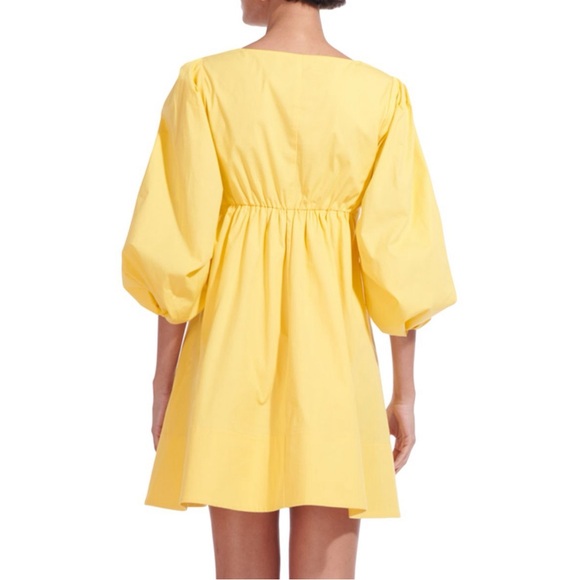 STAUD Sophie puff sleeve minidress size S - Picture 6 of 6